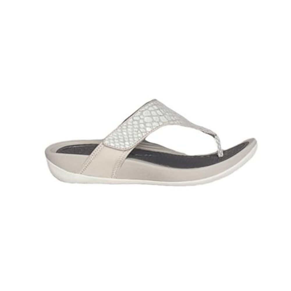 Dansko Katy 2 Silver Snake Leather Slip On Thong Sandals Flip Flops Sz 40